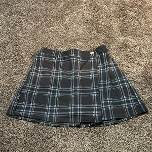 NWT Blue Gray Abercrombie Kids Plaid Skort.